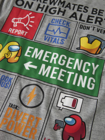 NAME IT T-shirt Dise Amongus Grey Melange